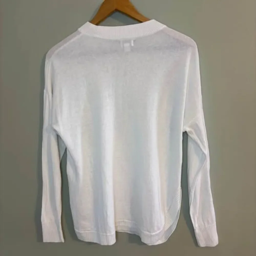 J. Crew Women's Sz Medium Sweater White Preppy Classic Capsule